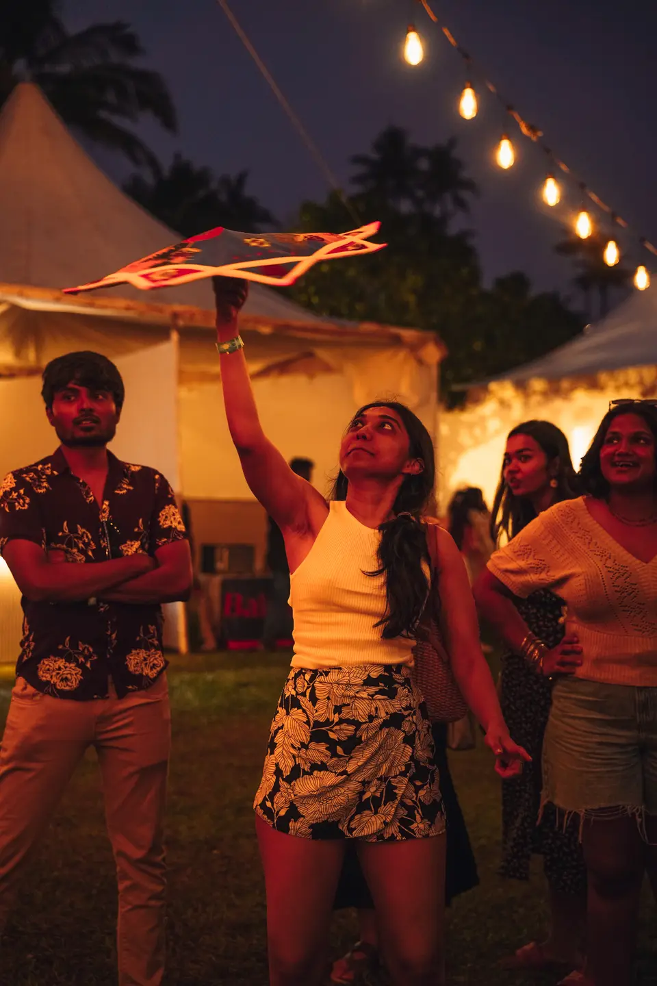 A party night in the garden