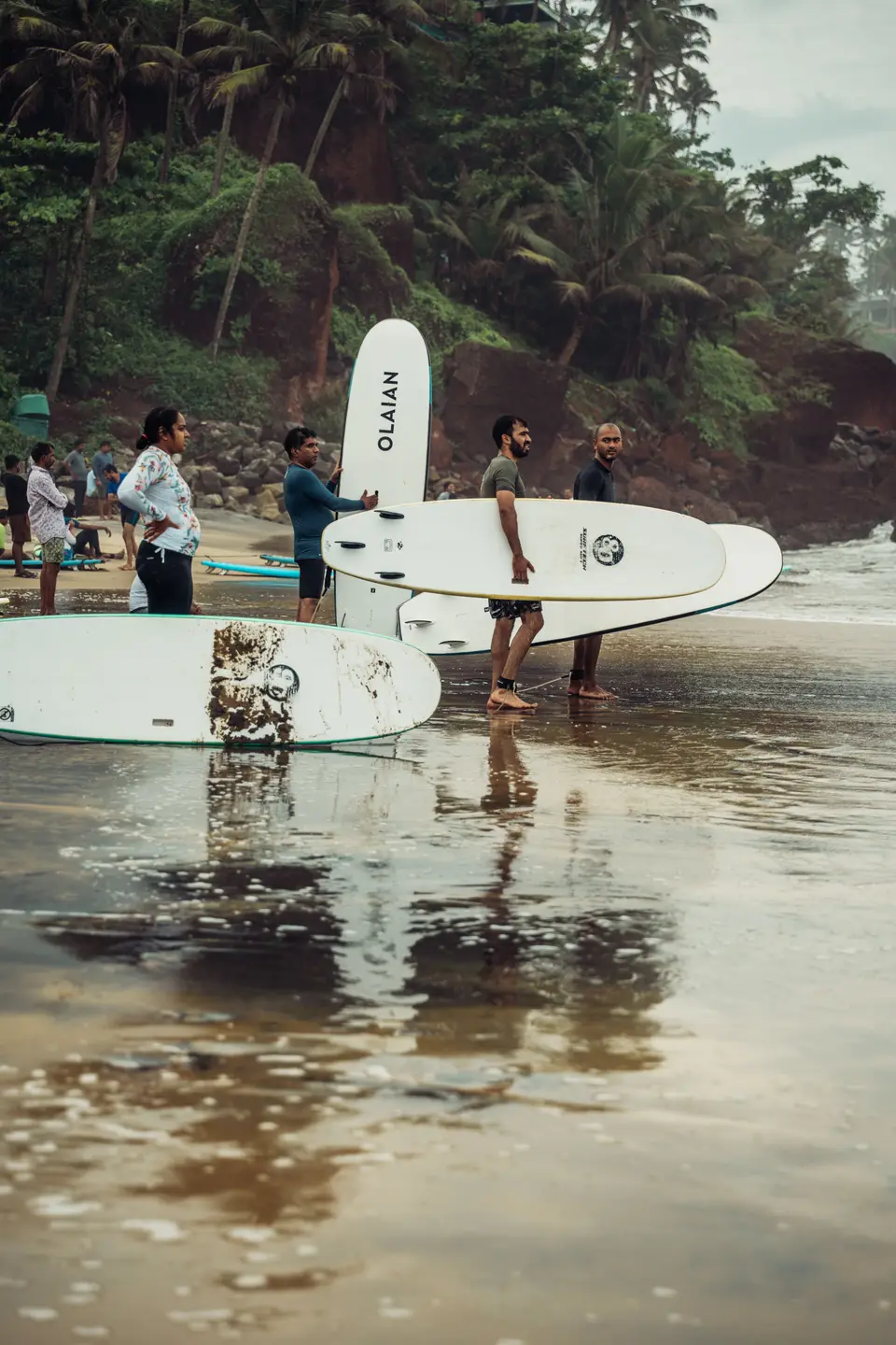 Carrying boards down at first light